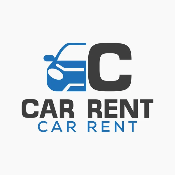 Lettera Rent Car Logo Design Template Simbolo Logo Auto Automobilistico — Vettoriale Stock