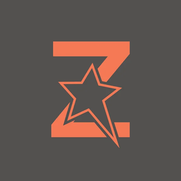 Logo Étoile Sur Lettre Modèle Vectoriel Symbole Étoile Mouvement — Image vectorielle