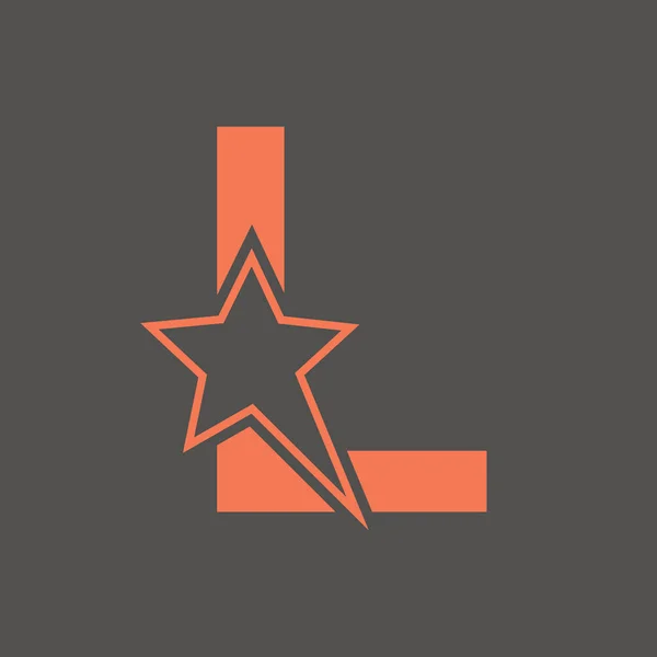 Star Logo Letter Moving Star Symbool Vector Template — Stockvector