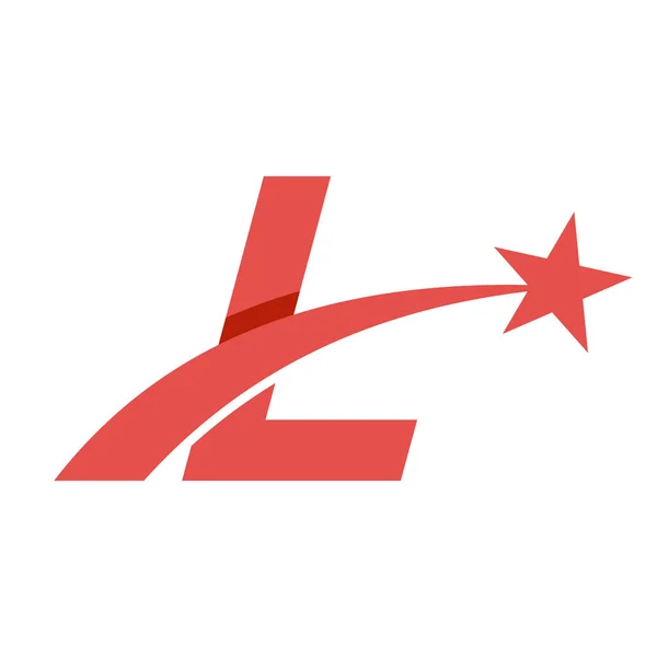 Stern Logo Auf Buchstabe Moving Star Symbol Vector Template Vektorgrafiken