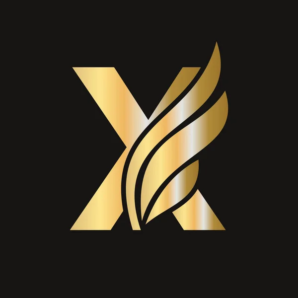 Разработка Логотипа Крыла Буквы Перевозки Символа Шаблон Логотипа Wing — стоковый вектор