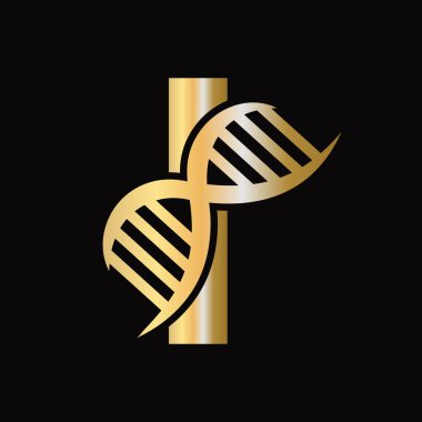 DNA hücre simgesi ile DNA logosu tasarımı. Sağlık Hizmetleri Sembolü