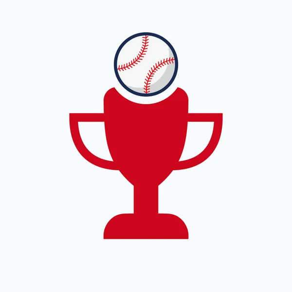 Baseball Championship Trophy Logo Design Koncepce Baseball Trofej Ikona — Stockový vektor
