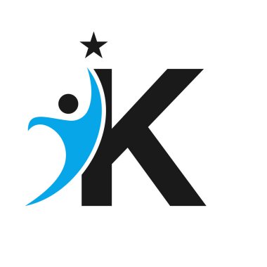 K Biyoloji Logosu, Sağlık Sembolü, Sağlıklı Logotype, Sağlık İşareti