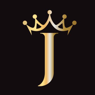 Kraliçe İşareti, Güzellik, Moda, Yıldız, Zarif, Lüks Sembol J Crown Logosu
