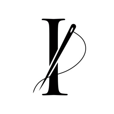 Şırınga ve iplik sembolü ile tasarladığım mektuptaki terzi logosu. Kumaş İmzası