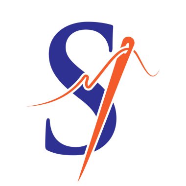 S Harfi Dikiş Logosu Nakış, Tekstil, Moda, Kumaş, Kumaş Sembolü Tasarımı