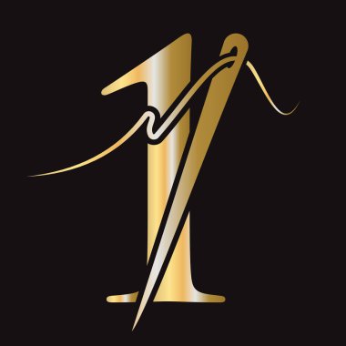 Nakış, Tekstil, Moda, Kumaş, Kumaş Sembolü için İğne Logosu Tasarımı