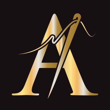 Nakışçı, Tekstil, Moda, Kumaş, Kumaş Sembolü için Dikiş Logosu Tasarımı