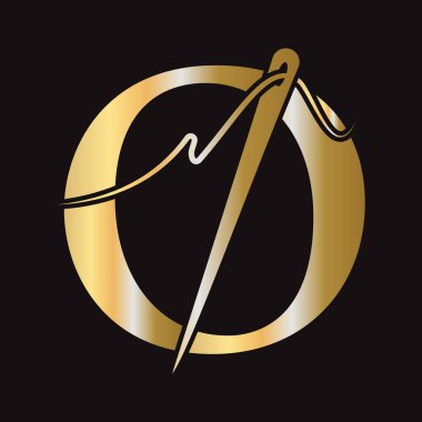 Nakış, Tekstil, Moda, Kumaş, Kumaş Sembolü için Dikiş Logosu Tasarımı