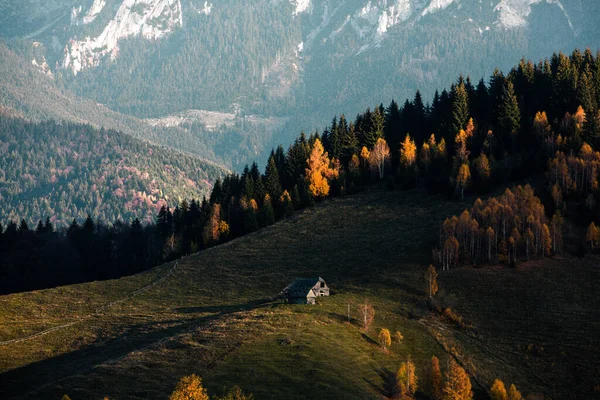 Een Charmant Berglandschap Het Bucegi Gebergte Karpaten Roemenië Herfst Natuur — Stockfoto
