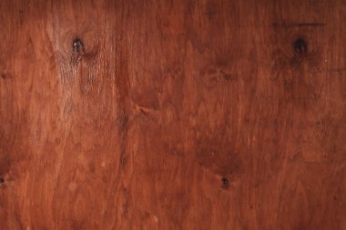 Düğümlü ve tırnak delikli klasik kahverengi ahşap arka plan dokusu. Eski boyalı ahşap duvar. Kahverengi soyut arka plan. Vintage ahşap, koyu renk yatay tahtalar.