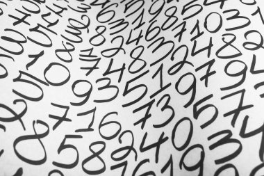 Numbers texture abstraction. Global economy crisis concept. Finance data or education concept. 