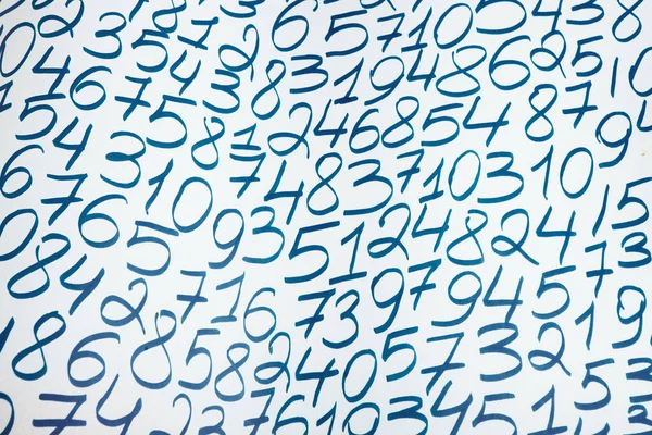 Вид Цифр Від Нуля Дев Яти Концепція Фінансових Даних Математика — стокове фото