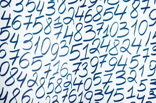 Вид Цифр Від Нуля Дев Яти Концепція Фінансових Даних Математика — стокове фото