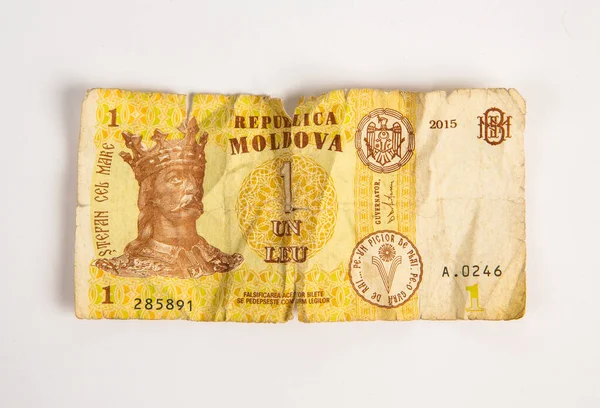Moldovai Lej Moldovai Köztársaság Nemzeti Valutája — Stock Fotó