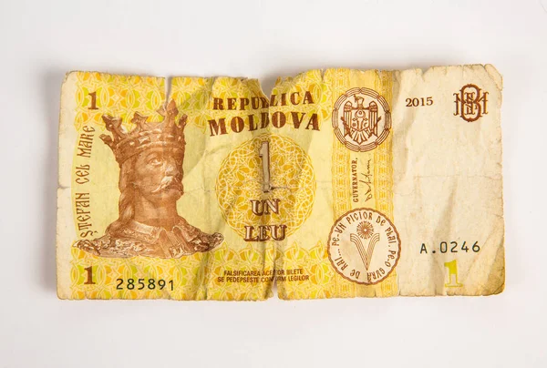 Молдовський Леу Національна Валюта Республіки Молдова — стокове фото