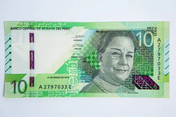 Peru Nuevos Soles Soles National Currency Peru — Stock Photo, Image