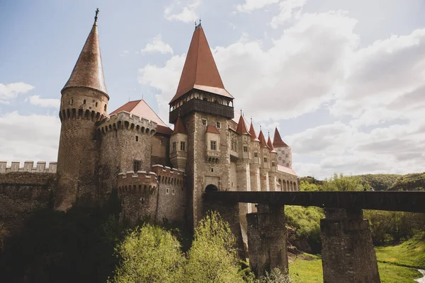 Château Corvin Est Une Imposante Fortification Gothique Renaissance Une Des — Photo