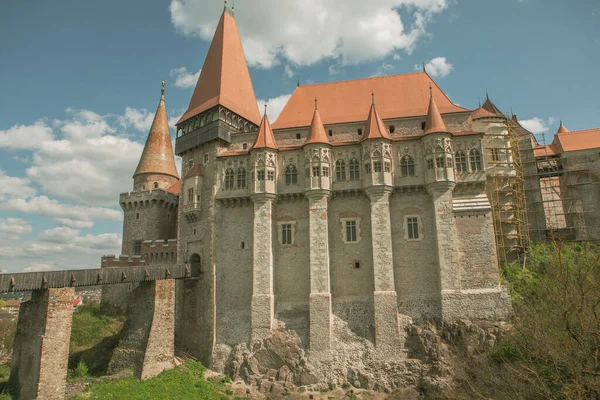 Château Corvin Est Une Imposante Fortification Gothique Renaissance Une Des — Photo