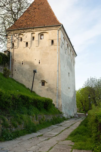 Vacker Medeltida Citadell Stad Sighisoara Hjärtat Rumänien Transsylvanien Resmål Östeuropa — Stockfoto