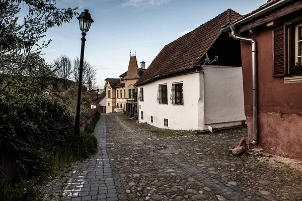 Una Bella Cittadella Medievale Città Sighisoara Nel Cuore Della Romania — Foto Stock