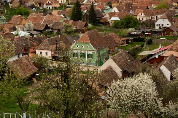 Biertan Pueblo Medieval Muy Hermoso Transilvania Rumania Una Ciudad Histórica —  Fotos de Stock