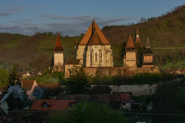 Biertan Ένα Πολύ Όμορφο Μεσαιωνικό Χωριό Στην Τρανσυλβανία Ρουμανία Ιστορική — Φωτογραφία Αρχείου