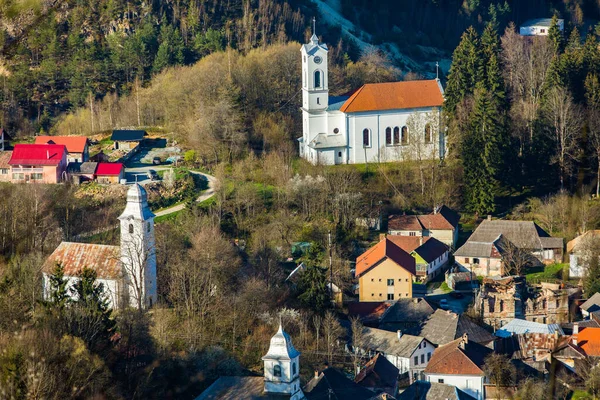 Rosia Montana Krásná Stará Vesnice Transylvánii První Důlní Město Rumunsku — Stock fotografie