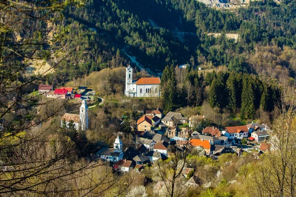 Rosia Montana Piękna Stara Wioska Transylwanii Pierwsze Miasto Górnicze Rumunii — Zdjęcie stockowe