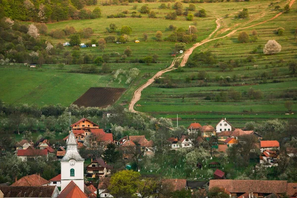 Rimetea Mała Wioska Położona Siedmiogrodzie Rumunii Znajduje Się Górach Apuseni — Zdjęcie stockowe