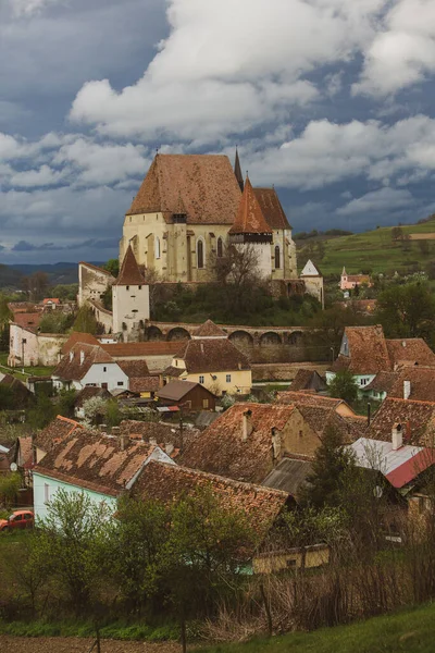 Biertan Romanya Nın Transilvanya Kentinde Çok Güzel Bir Ortaçağ Köyü — Stok fotoğraf