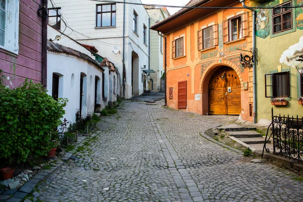 Romanya 'nın göbeğindeki Sighisoara adlı güzel bir ortaçağ kalesi, Doğu Avrupa' daki Transilvanya seyahat beldesi.