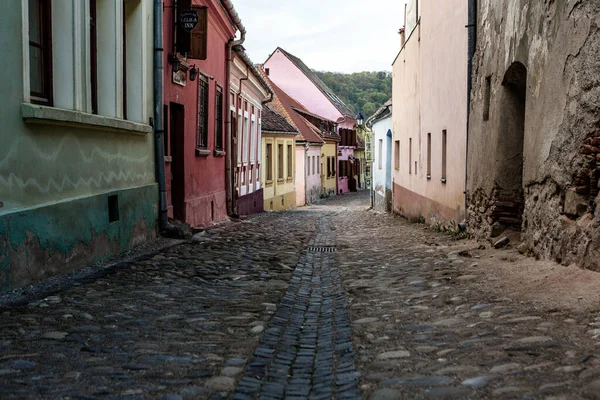 Uma Bela Cidadela Medieval Cidade Sighisoara Coração Roménia Transilvânia Destino — Fotografia de Stock