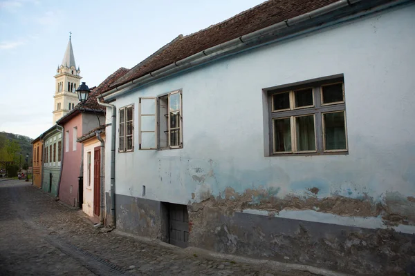Uma Bela Cidadela Medieval Cidade Sighisoara Coração Roménia Transilvânia Destino — Fotografia de Stock