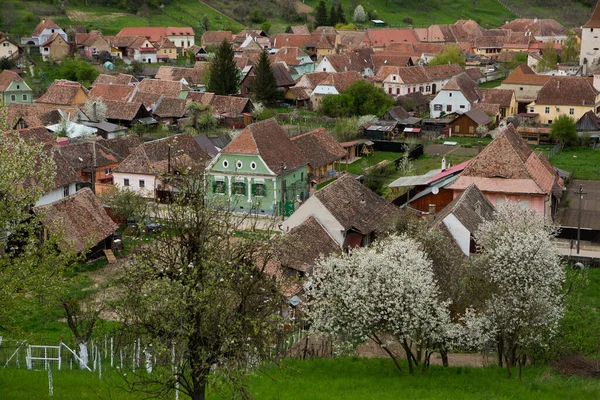 Biertan Romanya Nın Transilvanya Kentinde Çok Güzel Bir Ortaçağ Köyü — Stok fotoğraf