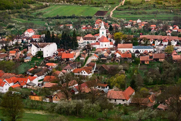 Rimetea 루마니아 트란실바니아에 마을이다 이곳은 아푸세니 산맥에 위치해 있으며 아름다운 — 스톡 사진
