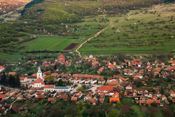 Rimetea Malá Vesnice Nacházející Transylvánii Rumunsku Nachází Pohoří Apuseni Známý — Stock fotografie