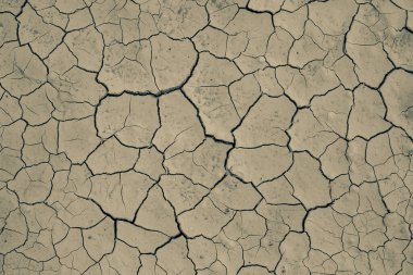 Kuru çatlamış toprak arka planı. Küresel ısınma ve iklim değişikliği kavramı.