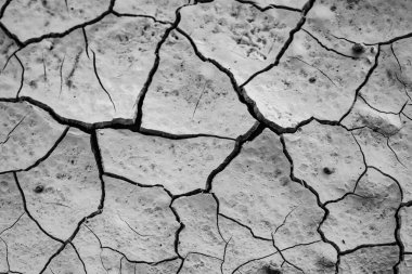 Kuru çatlamış toprak arka planı. Küresel ısınma ve iklim değişikliği kavramı.