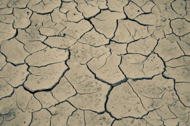 Kuru çatlamış toprak arka planı. Küresel ısınma ve iklim değişikliği kavramı.