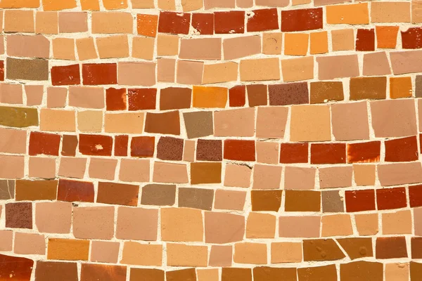 stock image Colorful ceramic mosaic on the walls of the building. Abstract background and texture for design