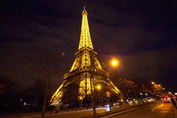 Вид Вулицю Парижа Франція Париж Столиця Найбільш Густонаселене Місто Франції — стокове фото
