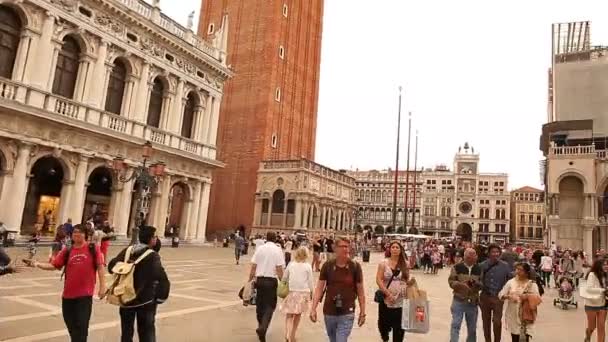Evening Walk City Venetian Waters Italy — Stok video