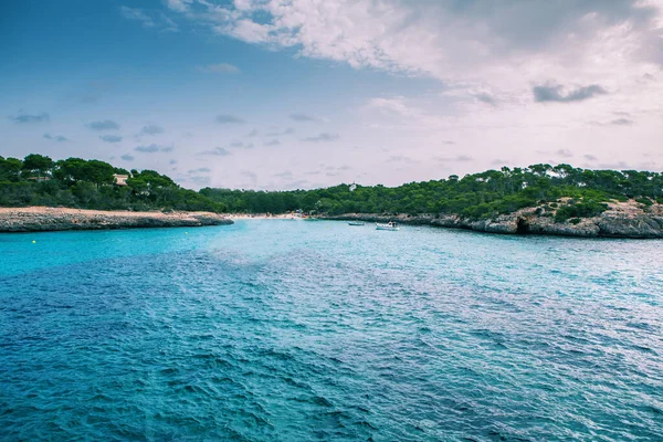 Güzel Gün Batımı Plaj Manzarası Egzotik Tropik Ada Doğası Mavi — Stok fotoğraf