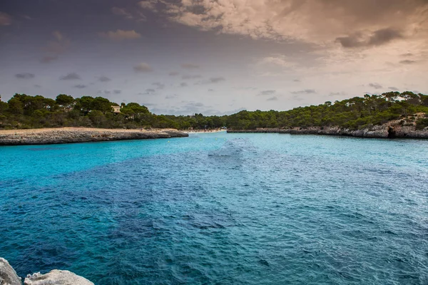 Güzel Gün Batımı Plaj Manzarası Egzotik Tropik Ada Doğası Mavi — Stok fotoğraf