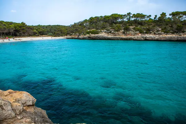 Hermoso Paisaje Playa Atardecer Exótica Naturaleza Tropical Isla Agua Azul — Foto de Stock