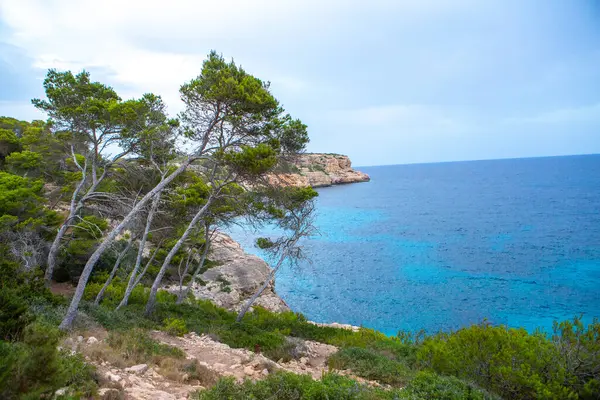 Calo Des Moro Majorka Hiszpania Piękny Krajobraz Plaży Egzotyczna Tropikalna — Zdjęcie stockowe
