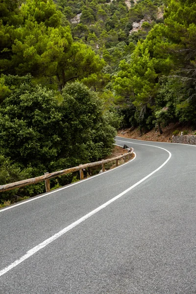 西班牙马略卡岛的徒步旅行 地中海马约卡岛的塞拉德特拉蒙大拿山风景秀丽 骑车人的天堂冒险旅行 — 图库照片
