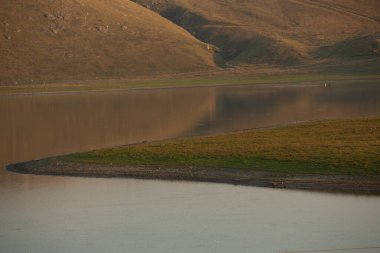 Kırsalda romantik bir manzara. Avrupa 'nın güzel sonbahar doğası.